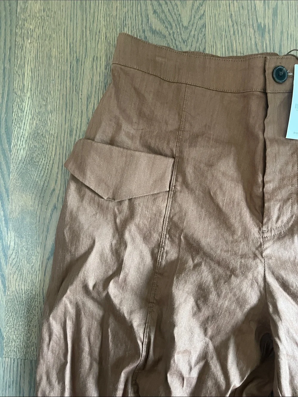 Banana Republic HIGH-RISE STRAIGHT UTILITY PANT STRETCH LINEN-VISCOSE